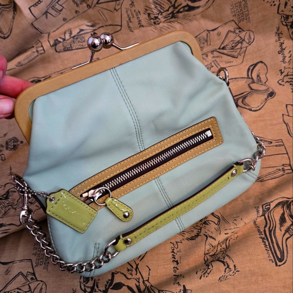 Sea green Coach bag